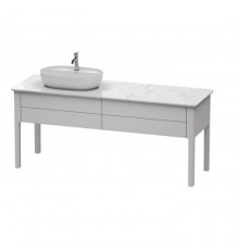 Duravit Luv База напольная 178.8x57х74.3см., с 2 выдв. ящиками, каменной столешницей и раковиной, раковина слева, цвет: скандинавско белый шелковисто-матовый. LU9563L3939,  0380800000,  LU9468L1717