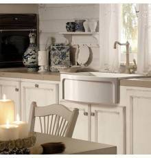 Kerasan Hannah Devon Раковина керамическая кухонная 75x53x25см, без отв., без сифона, цвет: белый. 544101