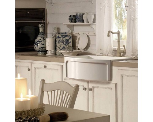 Kerasan Hannah Devon Раковина керамическая кухонная 75x53x25см, без отв., без сифона, цвет: белый. 544101 Kerasan Hannah Devon Раковина керамическая кухонная 75x53x25см, без отв., без сифона, цвет: белый. 544101