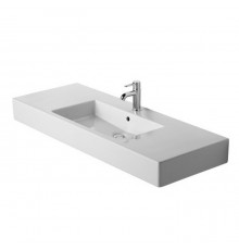 Duravit Vero Раковина 125x49см., подвесная, 1 отв., с переливом, цвет: белый. 0329120000