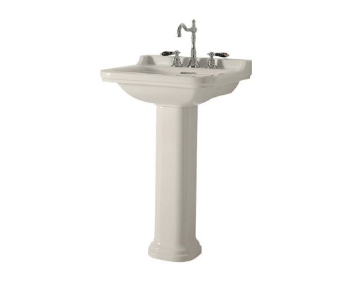 Kerasan Waldorf Раковина 60х55 см, 3 отв., с пьедесталом, цвет: белый/хром. 417001,  4140K1bi/cr*3