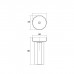 Dea Design Pedestal Basin Раковина 48х45.6х90см., напольная, без отв., Glasstek, прозрачная смола, цвет: Emerald R3. DD2025 480 R3