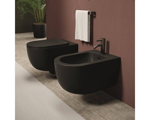 Alice Unica Биде подвесное 55х35см., цвет: чёрный матовый. 32250108,  FIX10