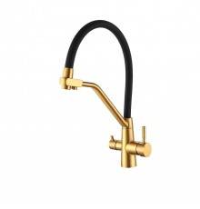 Смеситель для кухни РМС SUS127G-016F-015, золотой