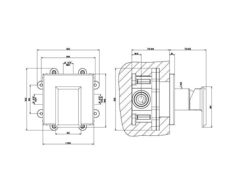 Gessi Eleganza Встраиваемый однорычажный смеситель для раковины, внешняя часть, цвет: Finox. 46106#149