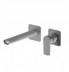 Newform Haka Смеситель для раковины, настенный, без донного клапана, цвет: PVD brushed gun metal. 72026E.59.064