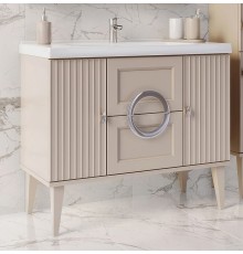 Тумба с раковиной ASB-Woodline Федерика 100 тирамису софт