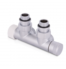 Узел нижнего подключения термостатический SR Rubinetterie угловой 1/2 х3/4 Е Хром матовый (левый) 0685-1500CSE0