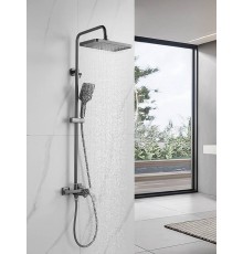 Душевая система Shevanik S4436T, оружейная сталь