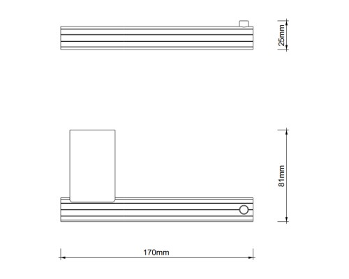 Decor Walther OF.LINE TPH Держатель т/б, подвесной, цвет: Champagner. 0670620