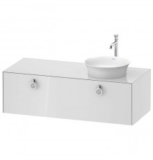 Duravit White Tulip Тумбочка подвесная 130x55х40.8см., раковина, 1 ящик с ручкой, цвет: белый высокоглянцевый. WT4982R8585,  2362430079