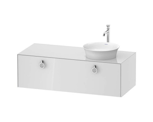 Duravit White Tulip Тумбочка подвесная 130x55х40.8см., раковина, 1 ящик с ручкой, цвет: белый высокоглянцевый. WT4982R8585,  2362430079