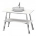 Duravit Cape Cod Консоль 82.5x112x57см деревянная напольная с 1 полкой, с накладной раковиной на 1 отв., цвет: Белый глянцевый с раковиной. CC953208585, 2340460000