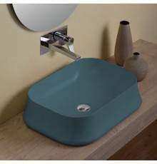 Simas Sharp Раковина 60х42см., накладная, без отв., без перелива, цвет: Navy matt. SH08 navy matt