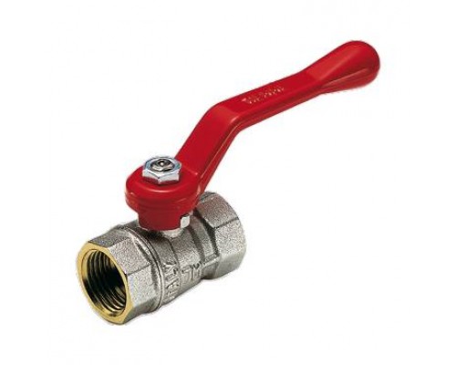 Шаровой клапан Tiemme MISTRAL В/В 1/2  с алюминиевой ручкой-рычагом красного цвета. 2360010