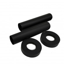 Комплект декоративных трубок SR Rubinetterie L70 x Ø18-20-1/2”, цвет чёрный матовый 0491-1500V07S