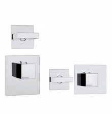 Bossini Rectangular Смеситель для душа, встраиваемый, термостатический, с переключателем на 2 источника, цвет: хром. Z030205000,  Z033201.030