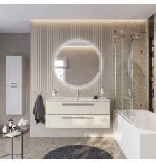 Мебель для ванной комнаты Cezares Eco Cer-N 120, брашированная альпака, раковина Duet 120, ручки серые