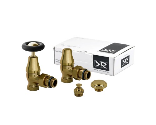 Комплект SR Rubinetterie серия Old Style 1/2 угловой с маховиком, цвет бронза K390-1500Z000