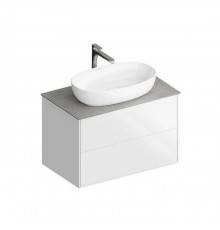 Kerama Marazzi PLAZA Modern Тумба подвесная 80x48см, 2 ящика, цвет: белый. PLB.M.80.2\WHT.V