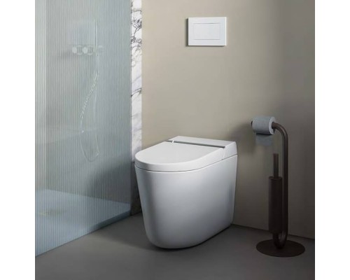 Artceram Hype Унитаз-биде 38х59см., напольный, безободковый, saniglaze, soft-close, с пультом управления, цвет: белый. KHYV002 01 00 Artceram Hype Унитаз-биде 38х59см., напольный, безободковый, saniglaze, soft-close, с пультом управления, цвет: белый. KHYV002 01 00