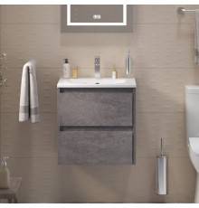 Тумба с раковиной BelBagno Kraft 39 50 cemento grigio, раковина BB-8099-3-50