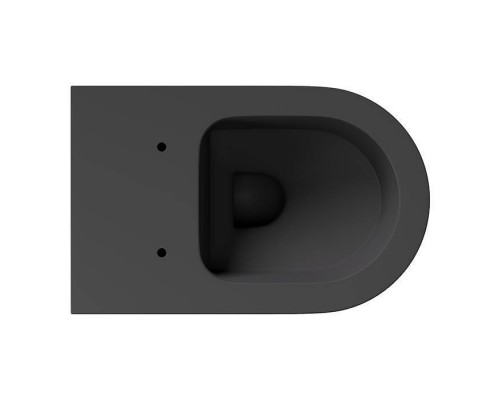 Alice Unica Унитаз 55х35см., подвесной, безободковый, без сиденья и крышки, цвет: чёрный матовый. 32240108,  FIX10