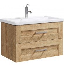 AQ FOS01082DS Фостер Тумба под умывальник подвесная, 2 ящика, дуб сонома, 810х550х460 мм FOS01082DS