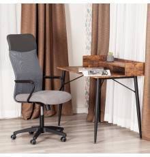 Компьютерное кресло TetChair Practic флок серый 29, сетка серая W-12, кожзам металлик 36
