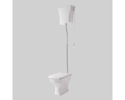 Artceram CIVITAS Унитаз 36х54см., с высоким бачком и трубой хром, с механизмом с цепочкой и ручкой, с сиденьем, микролифт, цвет: белый. HEA006 71, CIV002 01 00, CIC006 01 00 Artceram CIVITAS Унитаз 36х54см., с высоким бачком и трубой хром, с механизмом с цепочкой и ручкой, с сиденьем, микролифт, цвет: белый. HEA006 71, CIV002 01 00, CIC006 01 00