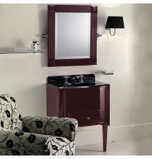 DevonDevon Domino, Комплект мебели 68 см, тумба напольная со столешницей Nero Marquina и встроенной раковиной черной, напольный, Цвет: prune. DEDOMINOPWNMALSBI/3F/ручка cromo,  EFBIZETPWCR,  RALILY460BL