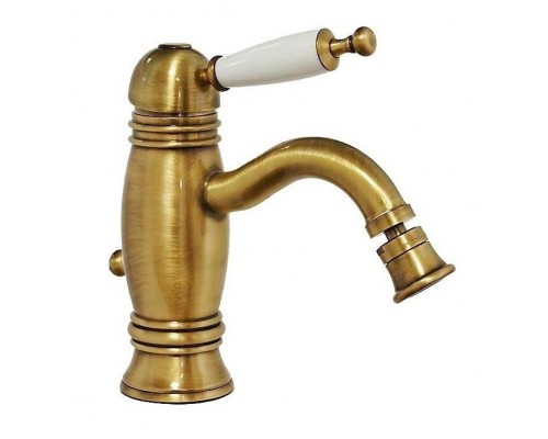 OXFORD См-ль для биде монокоманд. (ручка белая) бронза BN.OXF-6325BR BN.OXF-6325BR