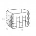 ADJ Корзинка Shlesser, 13x13xH13 см., цвет: серый/черный