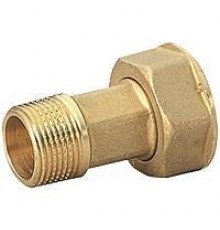 Отвод с накидной гайкой для счетчиков 1/2x3/4, нехромированный