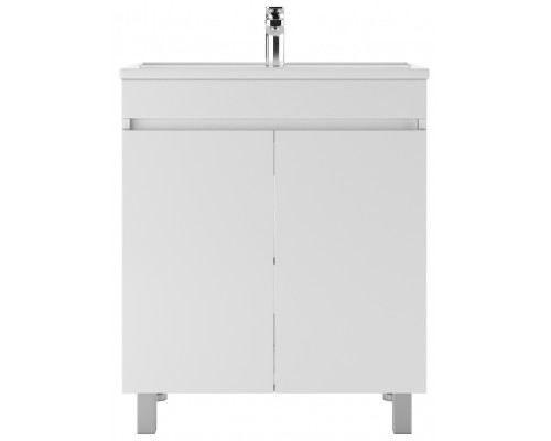 Тумба с раковиной Айсберг Норма 70 напольная, белая, раковина Фостер