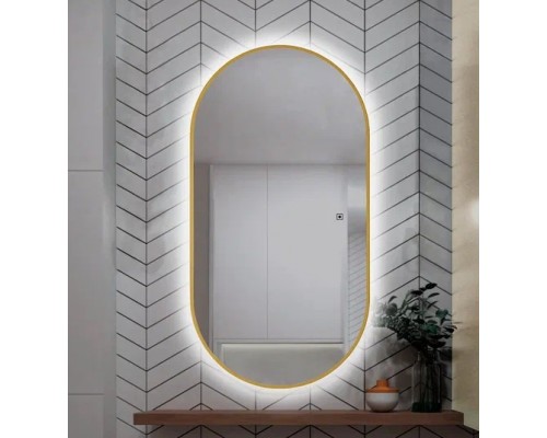 AQM9108G 550x1050 Зеркало с подсветкой и подогревом, универсальный монтаж AQM9108G