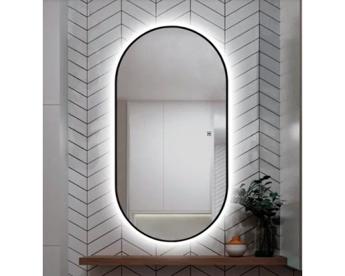 AQM9109B 550x1050 Зеркало с подсветкой и подогревом, универсальный монтаж AQM9109B