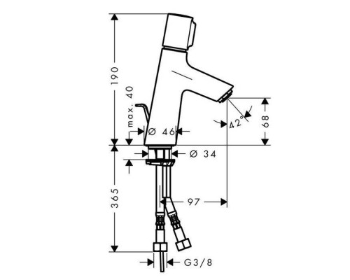 Hansgrohe Talis Select S, Смеситель для раковины, с донным клапаном, Цвет: Хром. 72040000 Hansgrohe Talis Select S, Смеситель для раковины, с донным клапаном, Цвет: Хром. 72040000