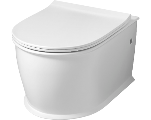 Унитаз подвесной Grossman Retro GR-4482S безободковый, с микролифтом, белый глянцевый