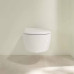 VilleroyBoch Avento Унитаз 37х53х31см.,подвесной, безободковый, в комплекте сиденье SlimSeat с микролифтом, цвет: альпийский белый. 5656RS01