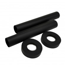 Комплект декоративных трубок SR Rubinetterie L160 x Ø18-20-1/2”, цвет чёрный матовый 0491-1500V16S