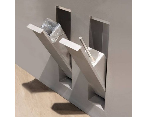 Antonio Lupi Sesamo Ершик для унитаза, встраиваемый в стену, из нержавеющей стали AISI 304, отделка алюминий. SESAMO6