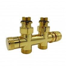 Узел нижнего подключения SR Rubinetterie прямой 1/2 х3/4 Е Золото 0682-1500D0E0