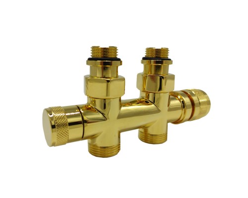 Узел нижнего подключения SR Rubinetterie прямой 1/2 х3/4 Е Золото 0682-1500D0E0