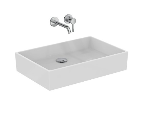 Ideal Standard Extra Раковина 60х40хh12.5см., накладная, без отв., без перелива, с крепежом, цвет: белый глянец. T374001