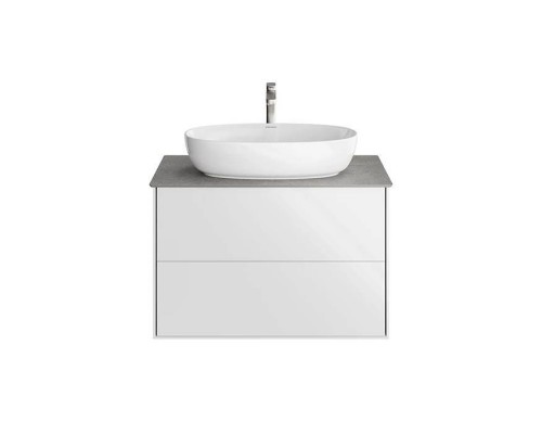 Kerama Marazzi PLAZA Modern Тумба подвесная 80x48см, 2 ящика, цвет: белый. PLB.M.80.2\WHT.V Kerama Marazzi PLAZA Modern Тумба подвесная 80x48см, 2 ящика, цвет: белый. PLB.M.80.2\WHT.V