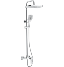 Душевая стойка Rose R1836-6 с каскадным изливом, хром
