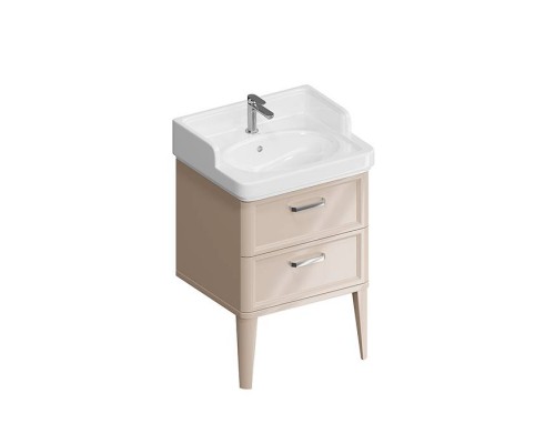 Kerama Marazzi Pompei Тумба подвесная 60см, с 2 ящиками, цвет: камео бежевый глянцевый. PO.N.60.2\CAM