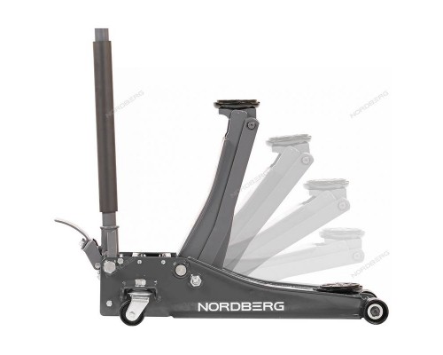 Домкрат подкатной  супернизкий подхват, педаль NORDBERG N32032G 3,2 т