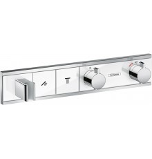 Термостатический смеситель встраиваемый Hansgrohe RainSelect 15355400, С ВНУТРЕННЕЙ ЧАСТЬЮ, матовый белый, хром